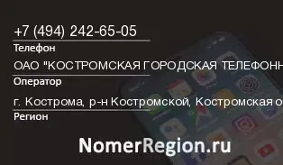 Кто звонил с 4942426505 - регион и оператор